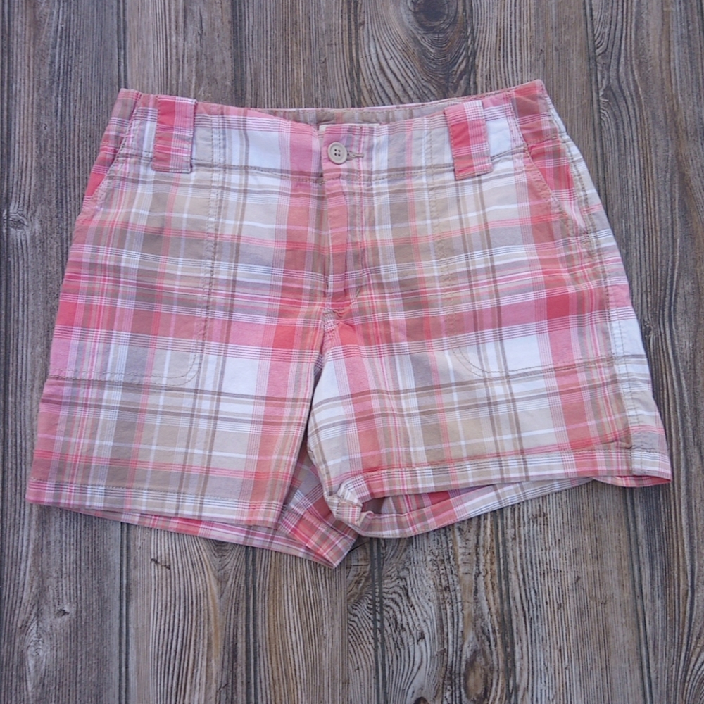 St. John's Bay Petite Stretch Plaid Shorts